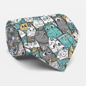 漫画おもしろい猫 ネクタイ (ロール)