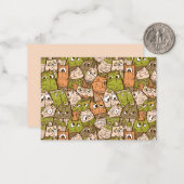 漫画おもしろい猫 ノートカード (正面/裏面インサイチュ)