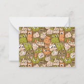 漫画おもしろい猫 ノートカード (正面)