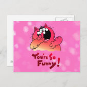 漫画おもしろい猫 |漫画間抜け猫 ポストカード (正面/裏面)