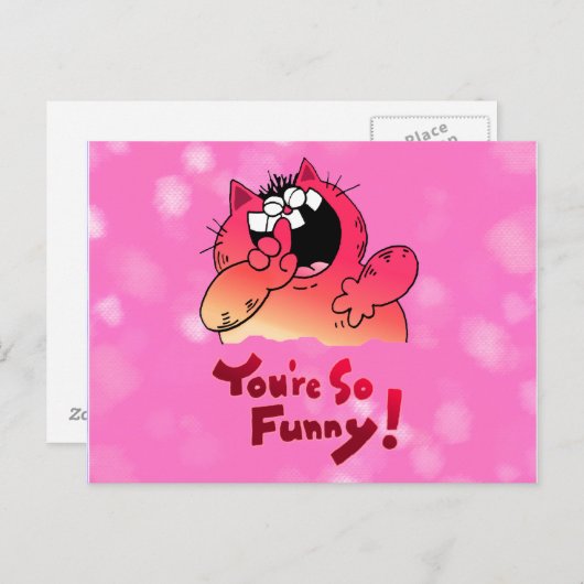 漫画おもしろい猫 |漫画間抜け猫 ポストカード (正面/裏面)