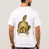 漫画おもしろい猫（2辺）ニャー行くの？Tシャツ Tシャツ (裏面)