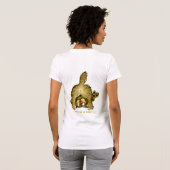 漫画おもしろい猫Aホール愛の多く!Tシャツ Tシャツ (裏面フル)