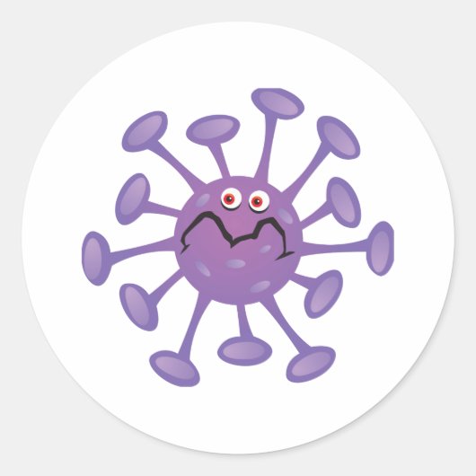 漫画おもしろい生菌 ラウンドシール (正面)