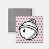 漫画おもしろい白黒キャットベルポップ・アートのアート マグネット (正面/裏面)