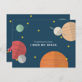 漫画おもしろい的な図解入りの、写真付きの惑星 ポストカード (正面/裏面)