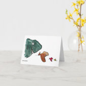 漫画おもしろい誕生日グリーティングカード カード (黄色い花)