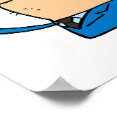 漫画おもしろい警官食べ物のドーナツ ポスター (角)