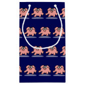 漫画おもしろい豚の年のベビー選択カラーSGB スモールペーパーバッグ (裏面)