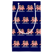 漫画おもしろい豚の年のベビー選択カラーSGB スモールペーパーバッグ (正面)