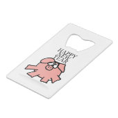 漫画おもしろい豚の年2019選択カラーボトルO クレジットカード栓抜き (裏面アングル)