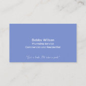 漫画おもしろい配管工業者配管業 名刺 (裏面)