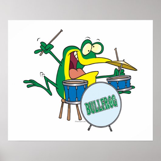 漫画おもしろい間抜けのカエルのドラマー ポスター (正面)