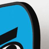 漫画おもしろい顔ピックボールのイニシャル付きパドル ピックルボールラケット (左詳細)