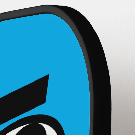 漫画おもしろい顔ピックボールのイニシャル付きパドル ピックルボールラケット (左詳細)