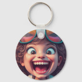 漫画おもしろい顔 キーホルダー (正面)