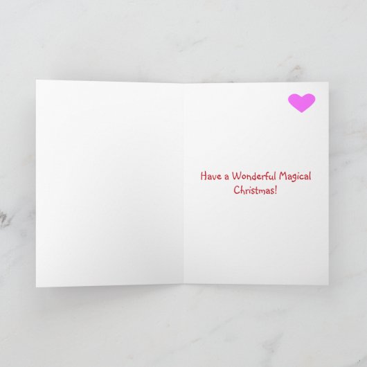 漫画おもしろい馬キッズクリスマス カード (内部)