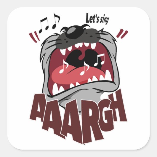 漫画おもしろい スクエアシール (正面)