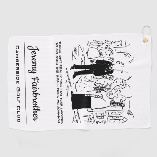 漫画おもしろい – 弁護士のための時間がないと言うVicar ゴルフタオル (横)