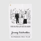 漫画おもしろい – 弁護士のための時間がないと言うVicar ゴルフタオル (正面)