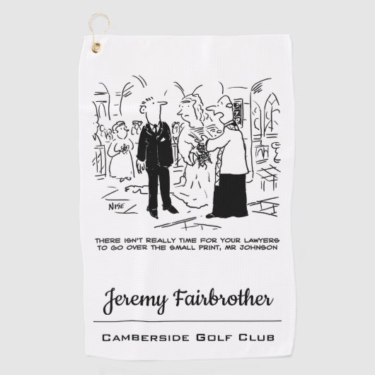 漫画おもしろい – 弁護士のための時間がないと言うVicar ゴルフタオル (正面)
