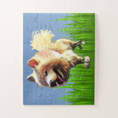 漫画おもしろいSamoyed Dog Kids 30 pcパズル ジグソーパズル (縦)