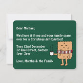 漫画おもしろいS'moreクリスマスパーティの招待状 カード (裏面)