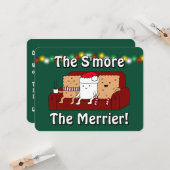 漫画おもしろいS'moreクリスマスパーティの招待状 カード (正面/裏面インサイチュ)