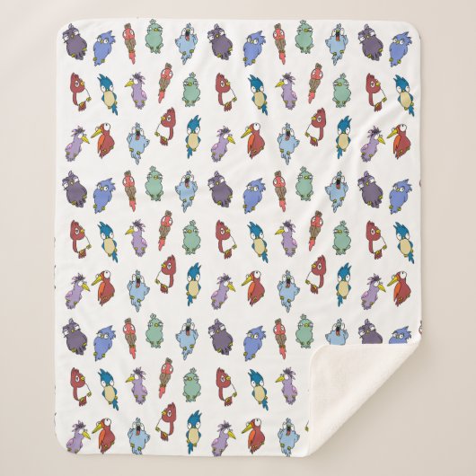 漫画お洒落の鳥ブランケット シェルパブランケット (正面)