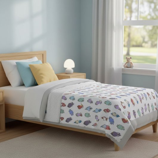 漫画お洒落の鳥ブランケット フリースブランケット