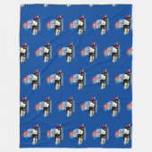 漫画お洒落パトカーフリースブランケット フリースブランケット (正面)