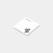 漫画お洒落ピンクとブルーバタフライ3 x 3 ポストイット (アングル)