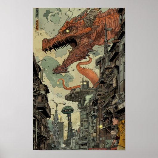 漫画お洒落ヴィネットのコラージュのポスター ポスター (正面)