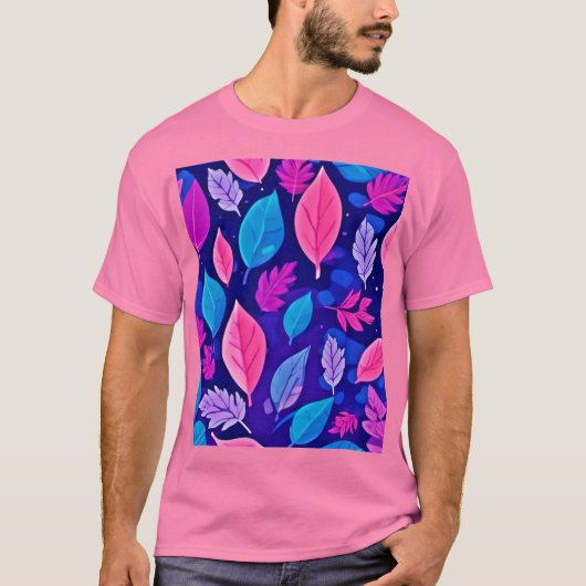 漫画お洒落離れの:紫とピンク Tシャツ (正面)