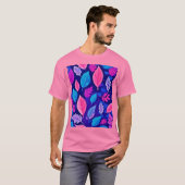 漫画お洒落離れの:紫とピンク Tシャツ (正面フル)