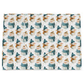 漫画お洒落雪だるま ラージペーパーバッグ (正面)