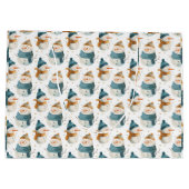 漫画お洒落雪だるま ラージペーパーバッグ (裏面)