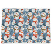 漫画お洒落雪だるま ラージペーパーバッグ (正面)