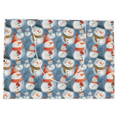 漫画お洒落雪だるま ラージペーパーバッグ (裏面)