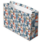 漫画お洒落雪だるま ラージペーパーバッグ (裏面アングル)