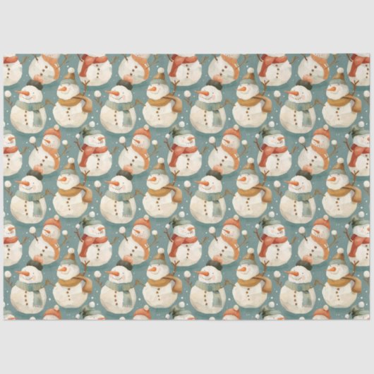 漫画お洒落雪だるま 薄葉紙 (正面)