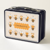 漫画かわいいおもしろいハニービーハニカム メタルランチボックス (裏面)