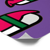 漫画かわいいすし、魚ご飯、海苔のポスター ポスター (角)