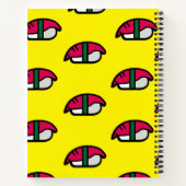 漫画かわいいすし・魚飯・海苔ノート ノートブック (裏面)