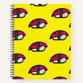 漫画かわいいすし・魚飯・海苔ノート ノートブック (正面)