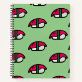 漫画かわいいすし・魚飯・海苔ノート ノートブック (正面)