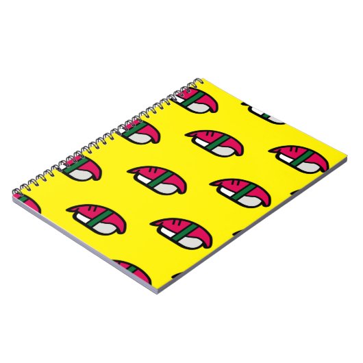 漫画かわいいすし・魚飯・海苔ノート ノートブック (左側)