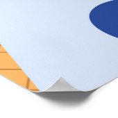 漫画かわいいアイスクリームのシームレスなパターンデザイン。六 ポスター (角)