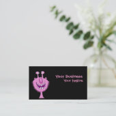 漫画かわいいピンクモンスターの名刺のテンプレート 名刺 (スタンド正面)