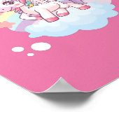 漫画かわいいユニコーン。 ポスター (角)